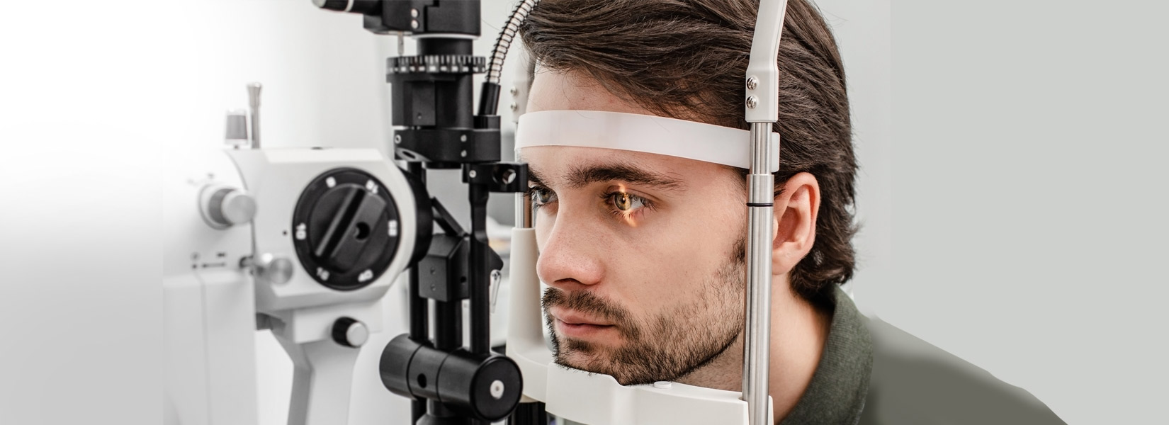 young man during eye exam in Blaine